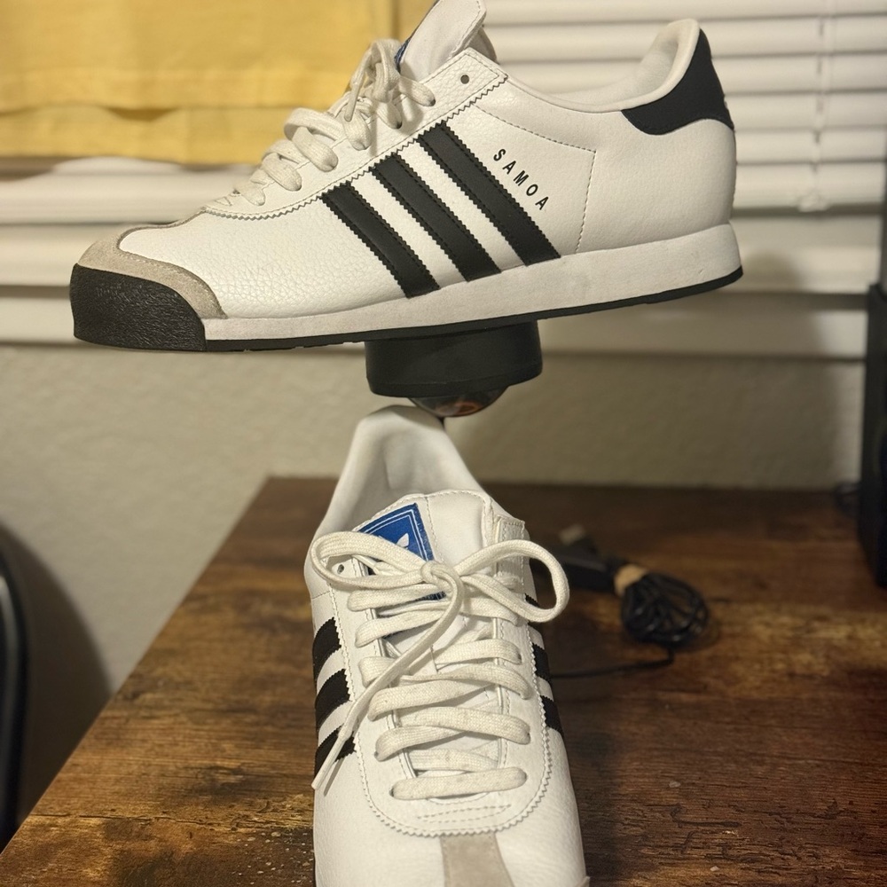 Adidas Samoa White Black Sneakers